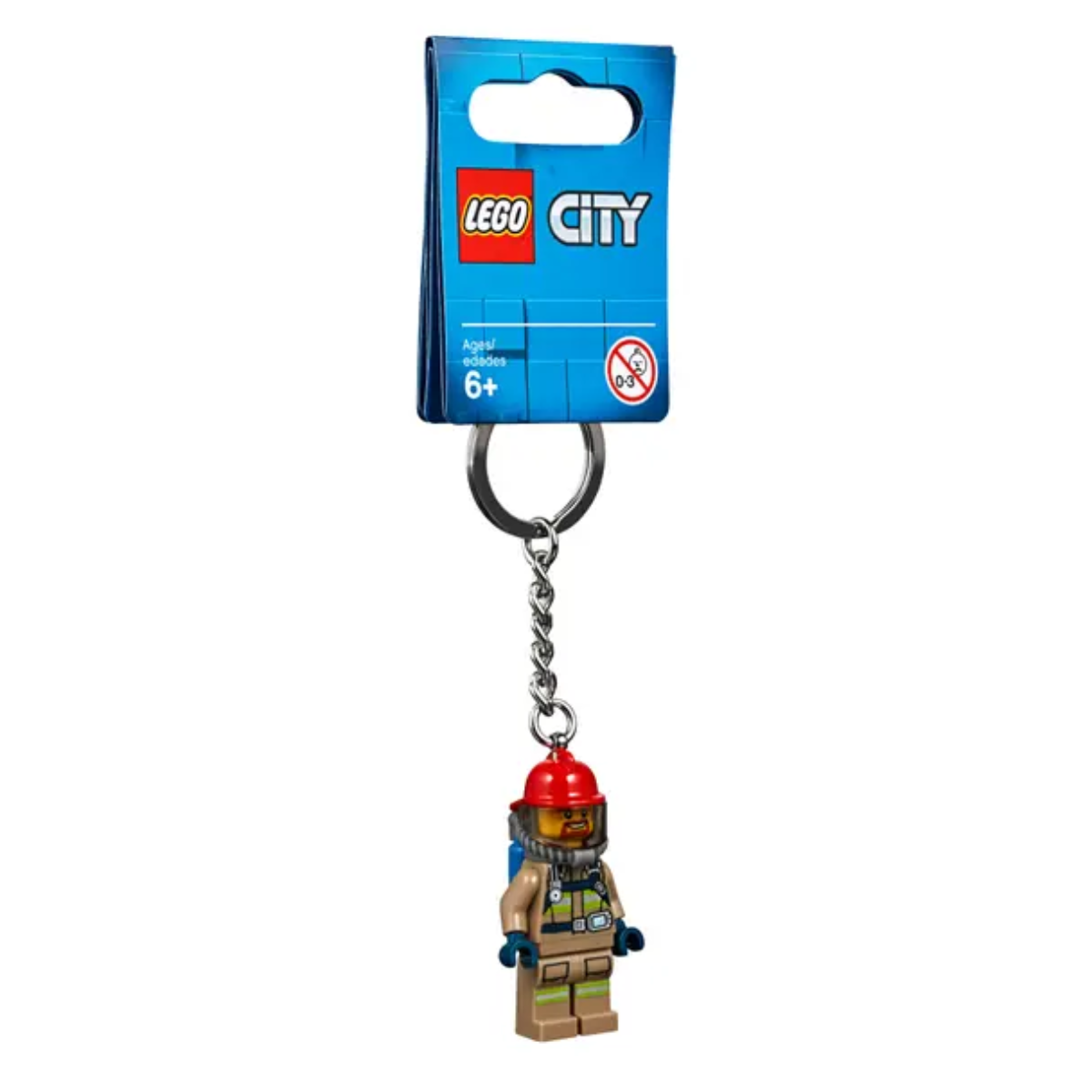 LEGO City Firefighter Key Chain Keyring Brick Overload