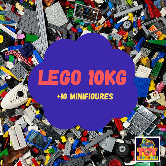 10KG Loose LEGO® and 10 Minifigures Pre-Loved Pack