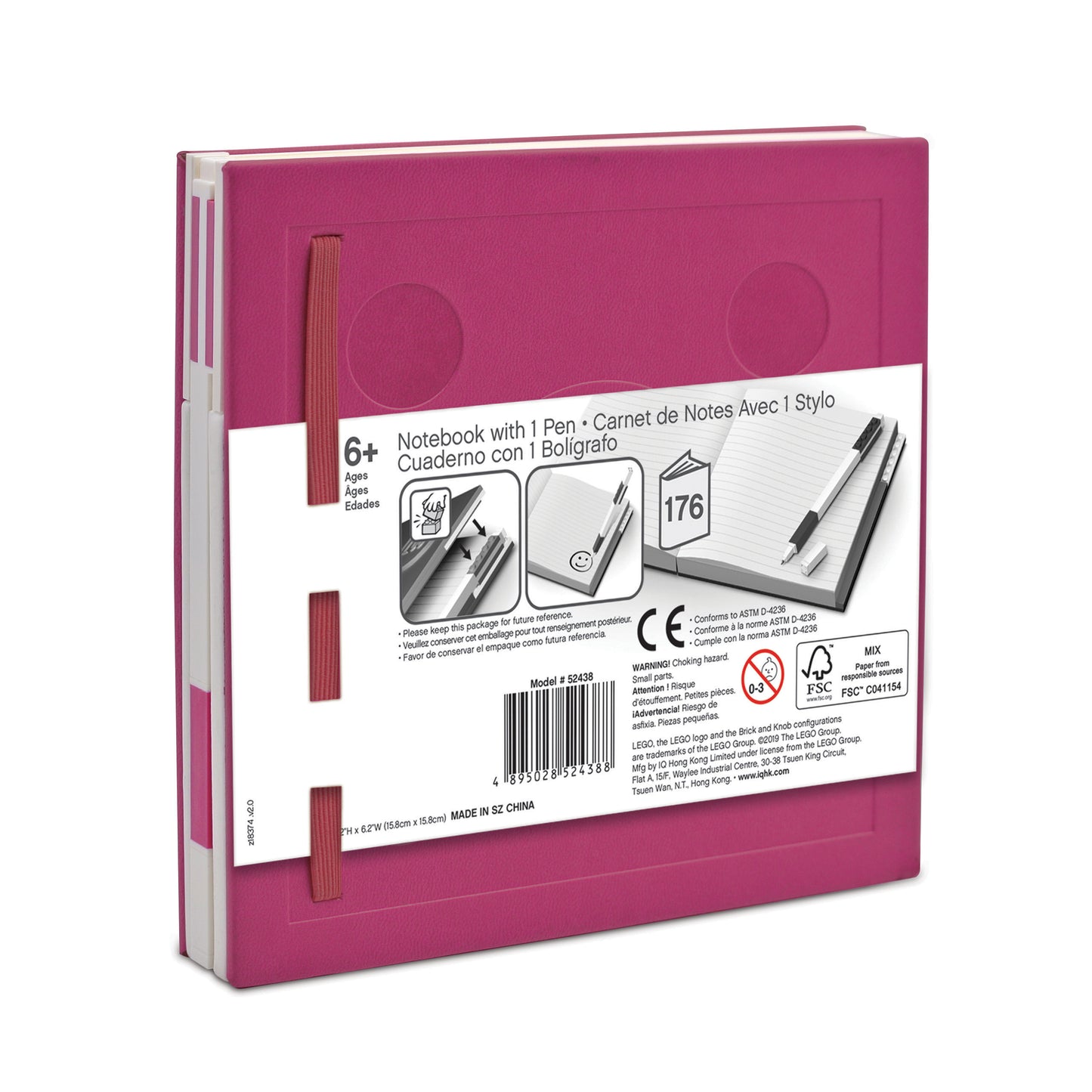 LEGO® Notebook with Gel Pen - Violet