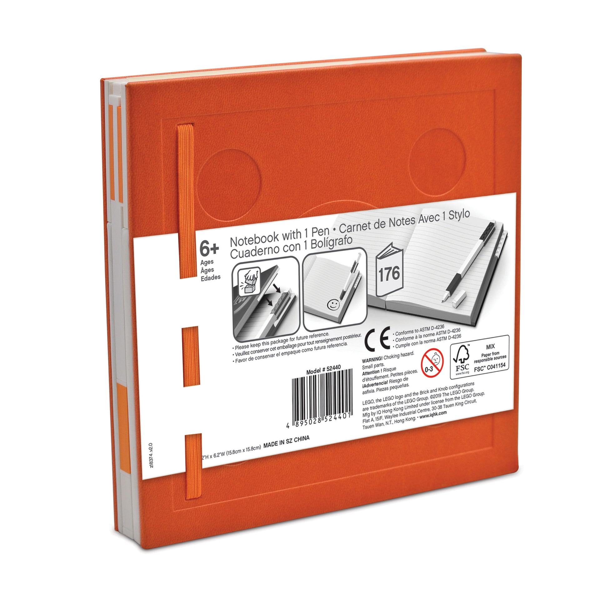 LEGO® Notebook with Gel Pen - Orange