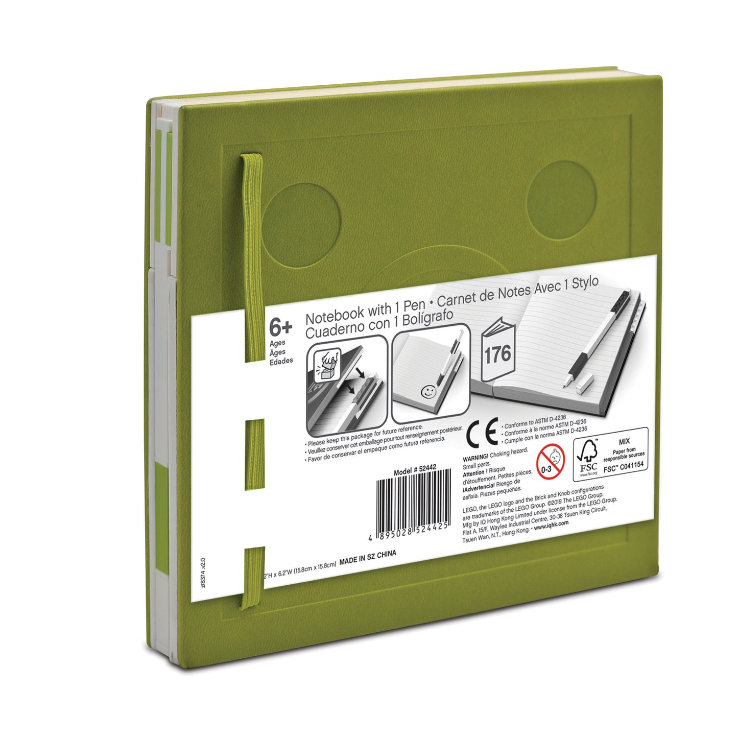 LEGO® Notebook with Gel Pen - Lime