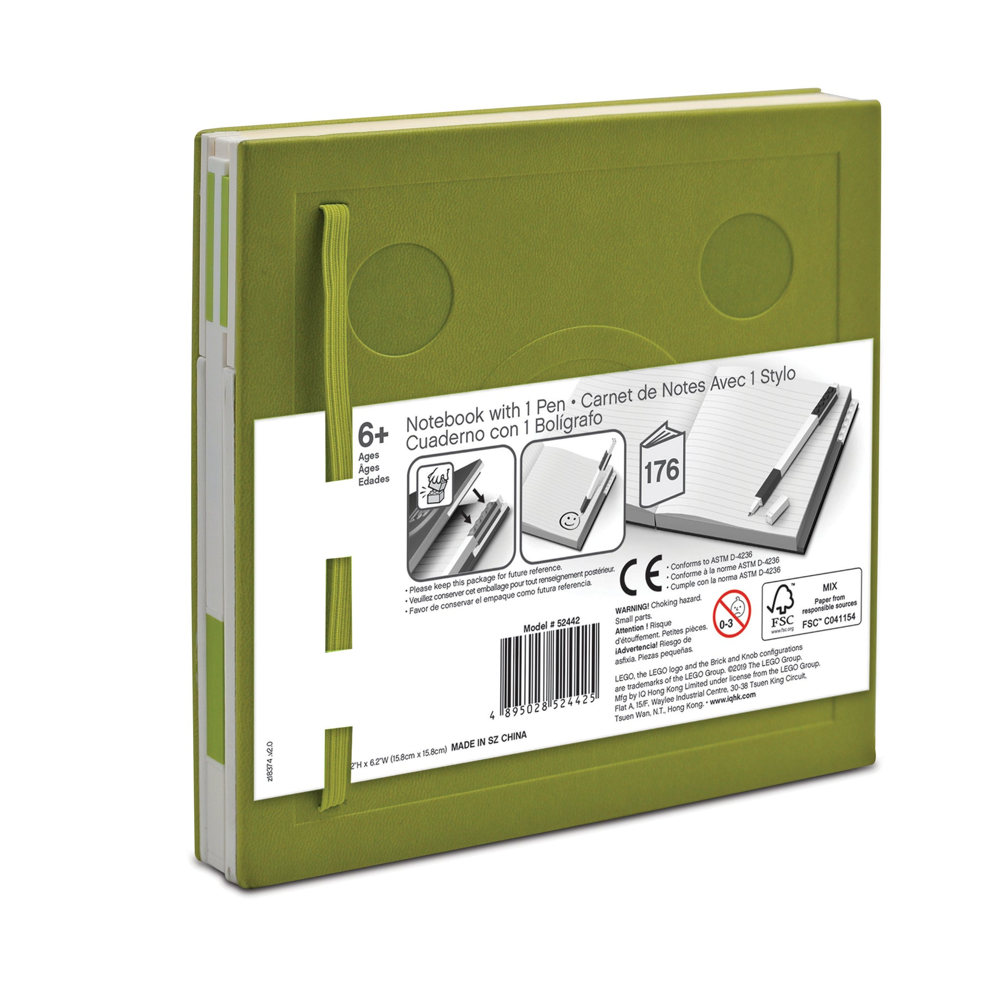 LEGO® Notebook with Gel Pen - Lime