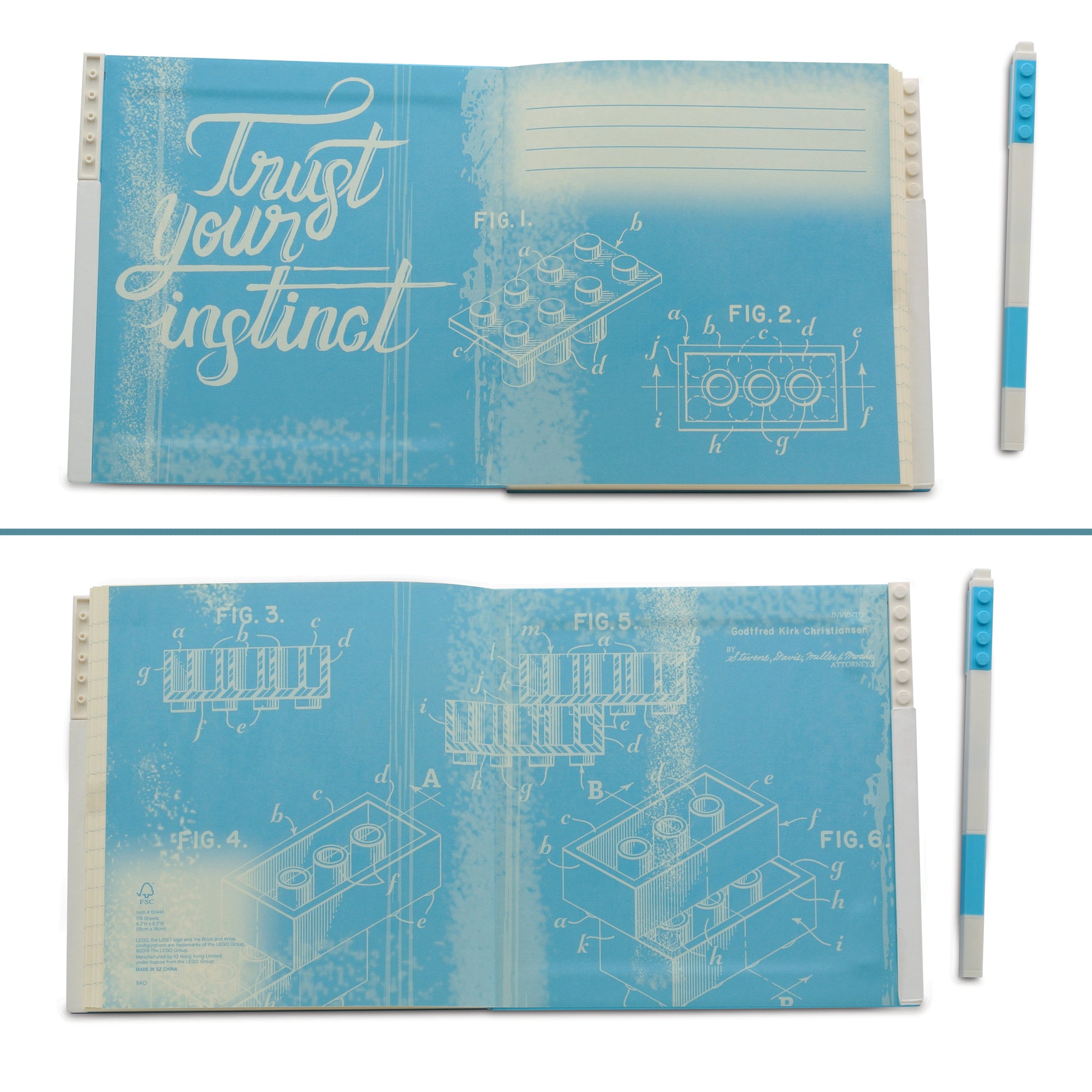 LEGO® Notebook with Gel Pen - Azure