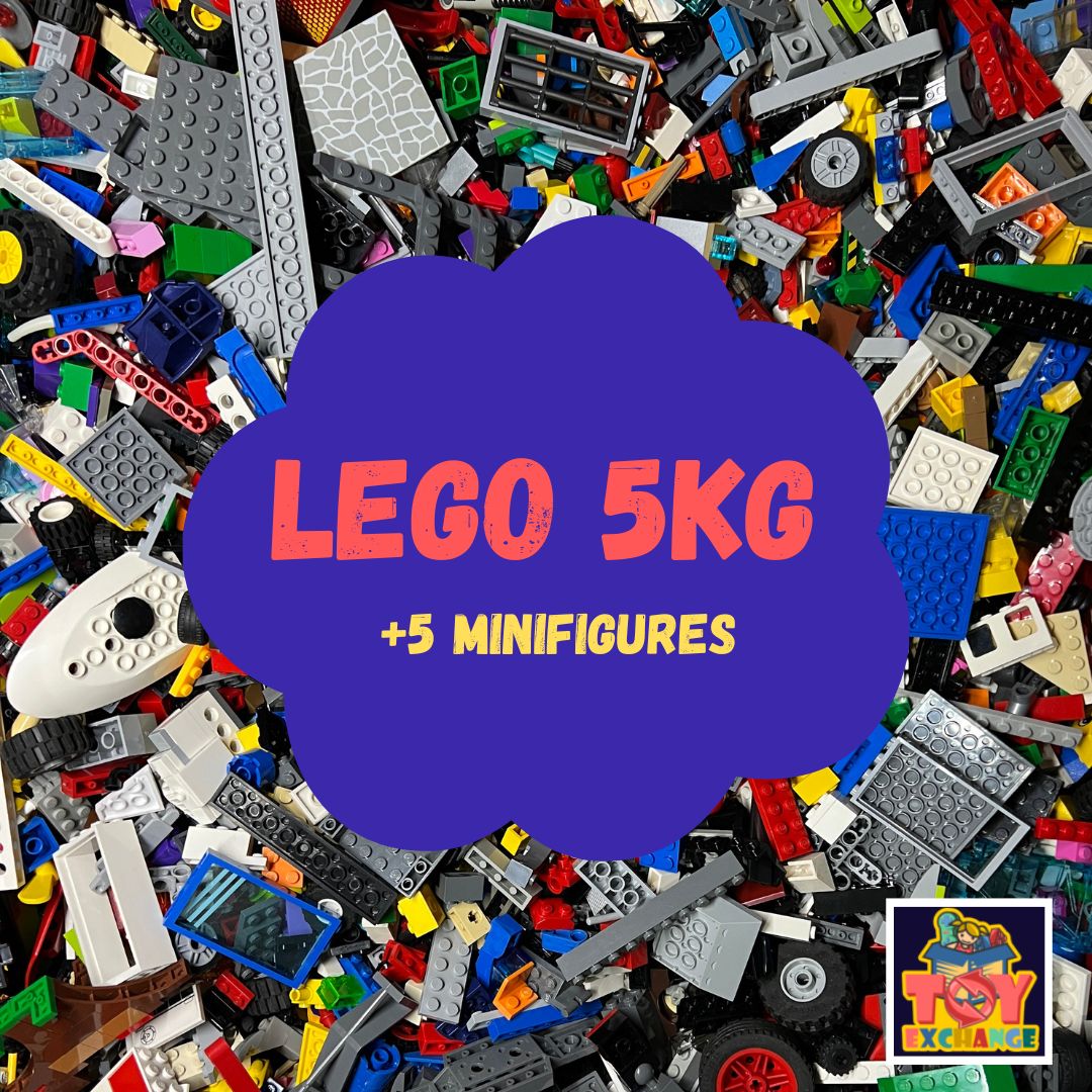 5KG Loose LEGO® and 5 Minifigures Pre-Loved Pack