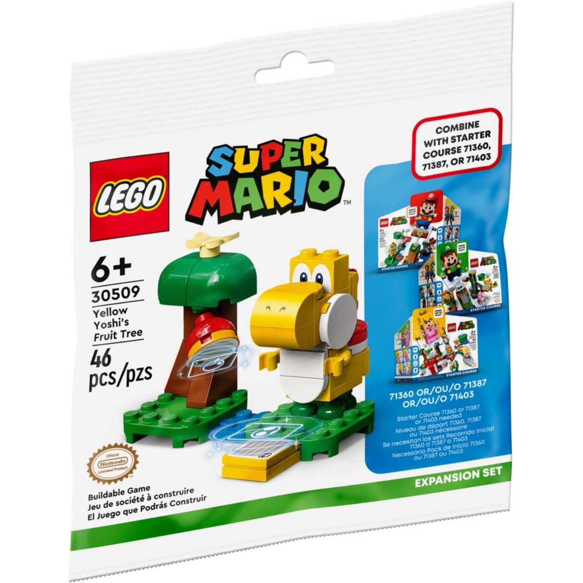 LEGO® Super Mario Yellow Yoshi's Fruit Tree - Expansion Set Polybag 30509