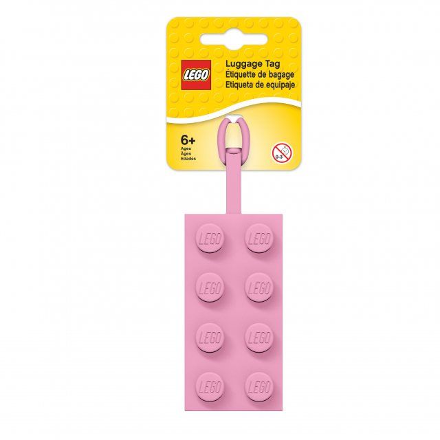 LEGO® 2 x 4 Luggage Bag Tag - Pink